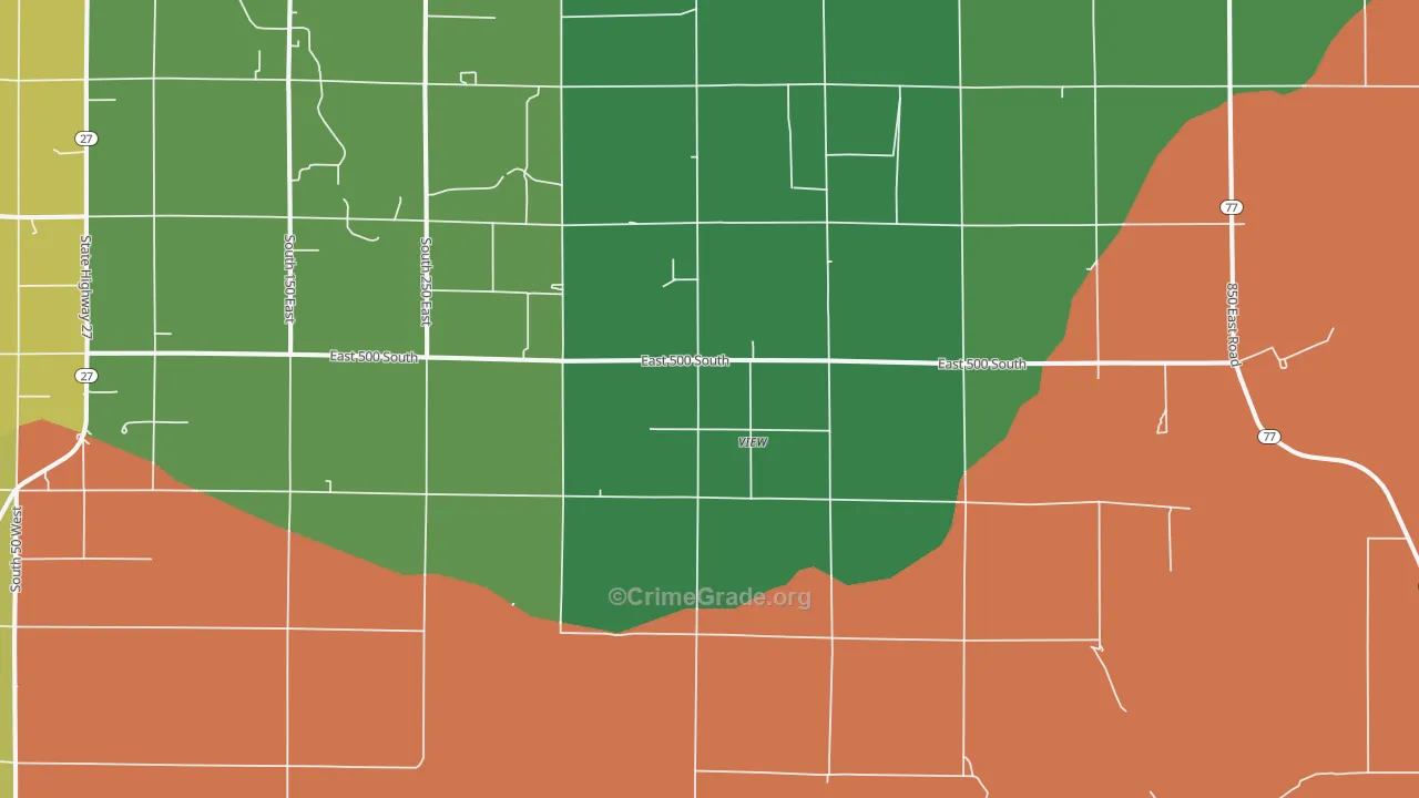 View, ID Map of Robbery Rates