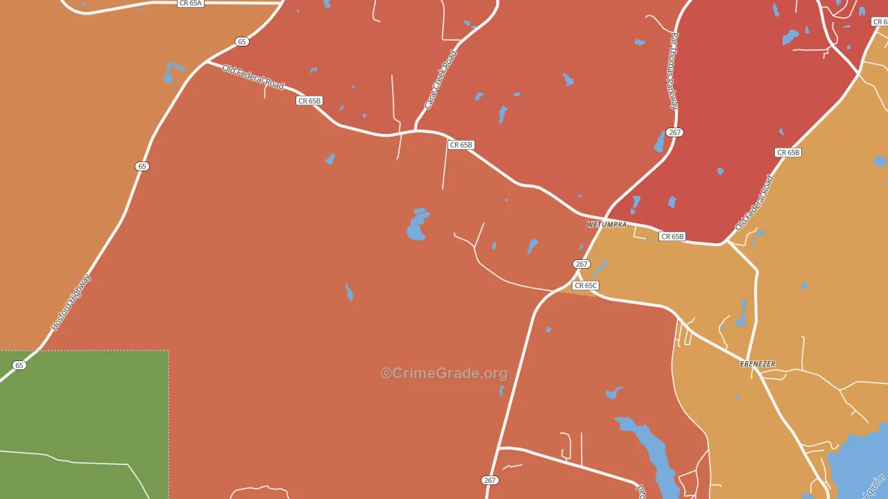 Vilas, FL Map of Robbery Rates