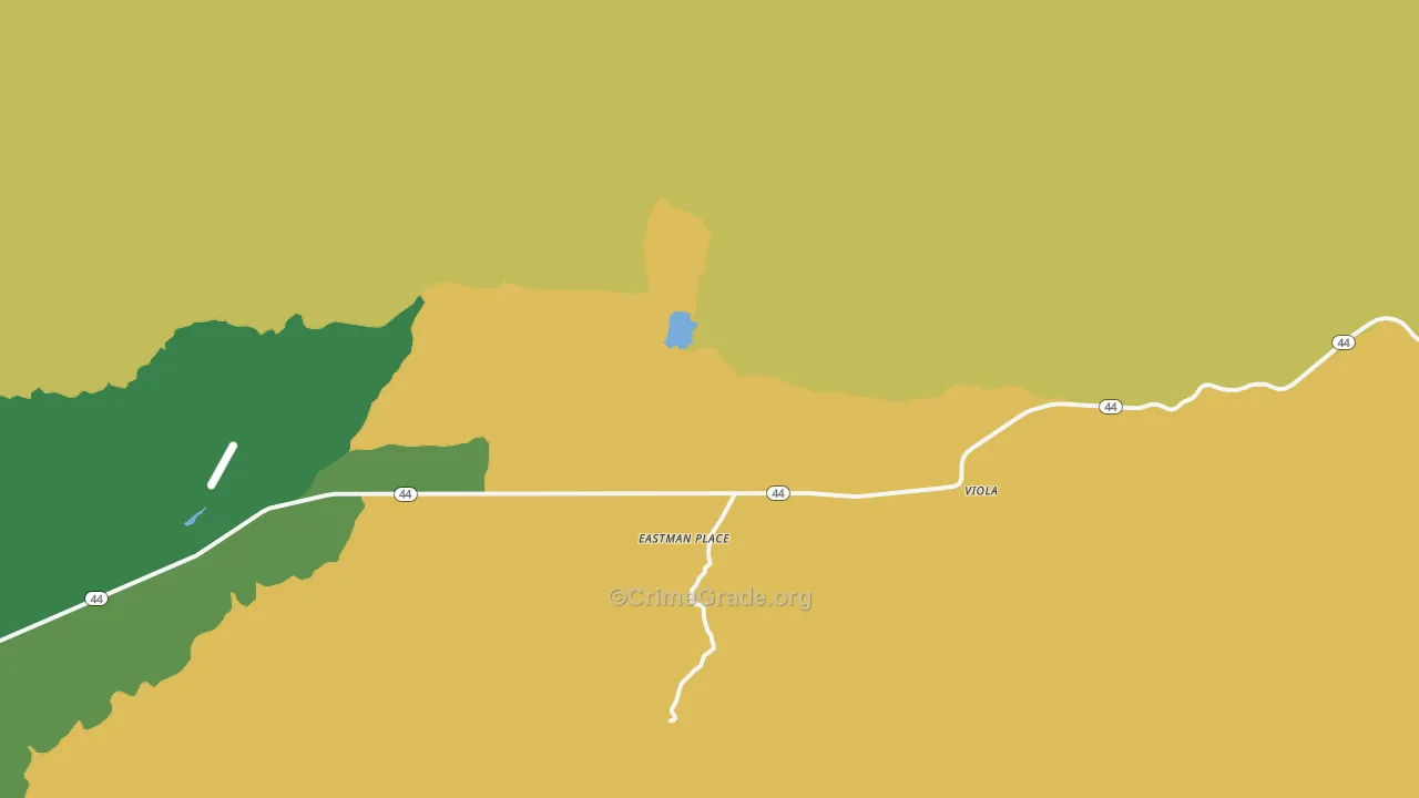 Viola, CA Map of Robbery Rates