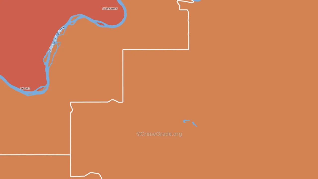 Virgelle, MT Map of Robbery Rates