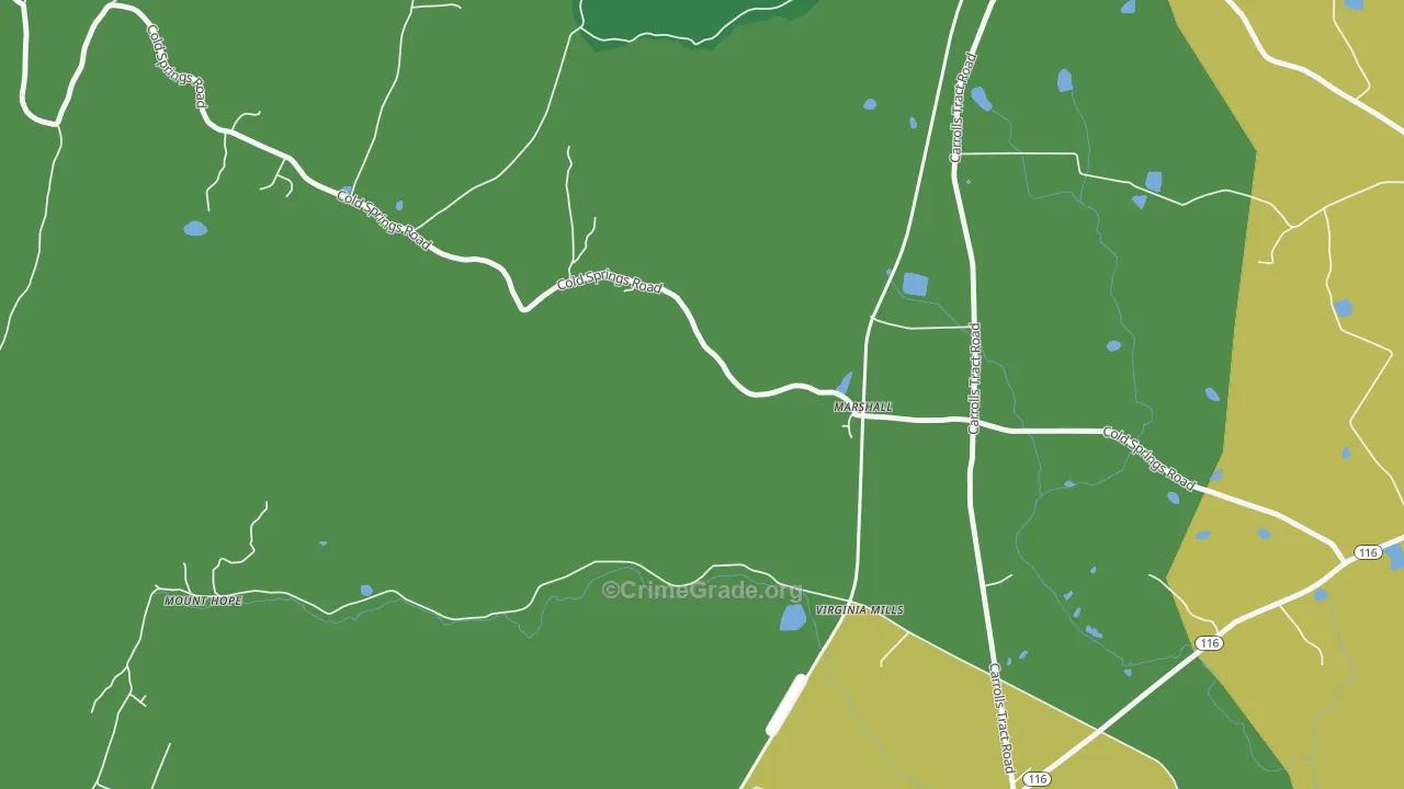 Virginia Mills, PA Map of Robbery Rates