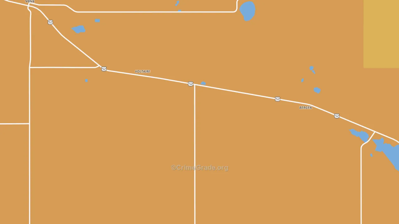 Voltaire, ND Map of Robbery Rates