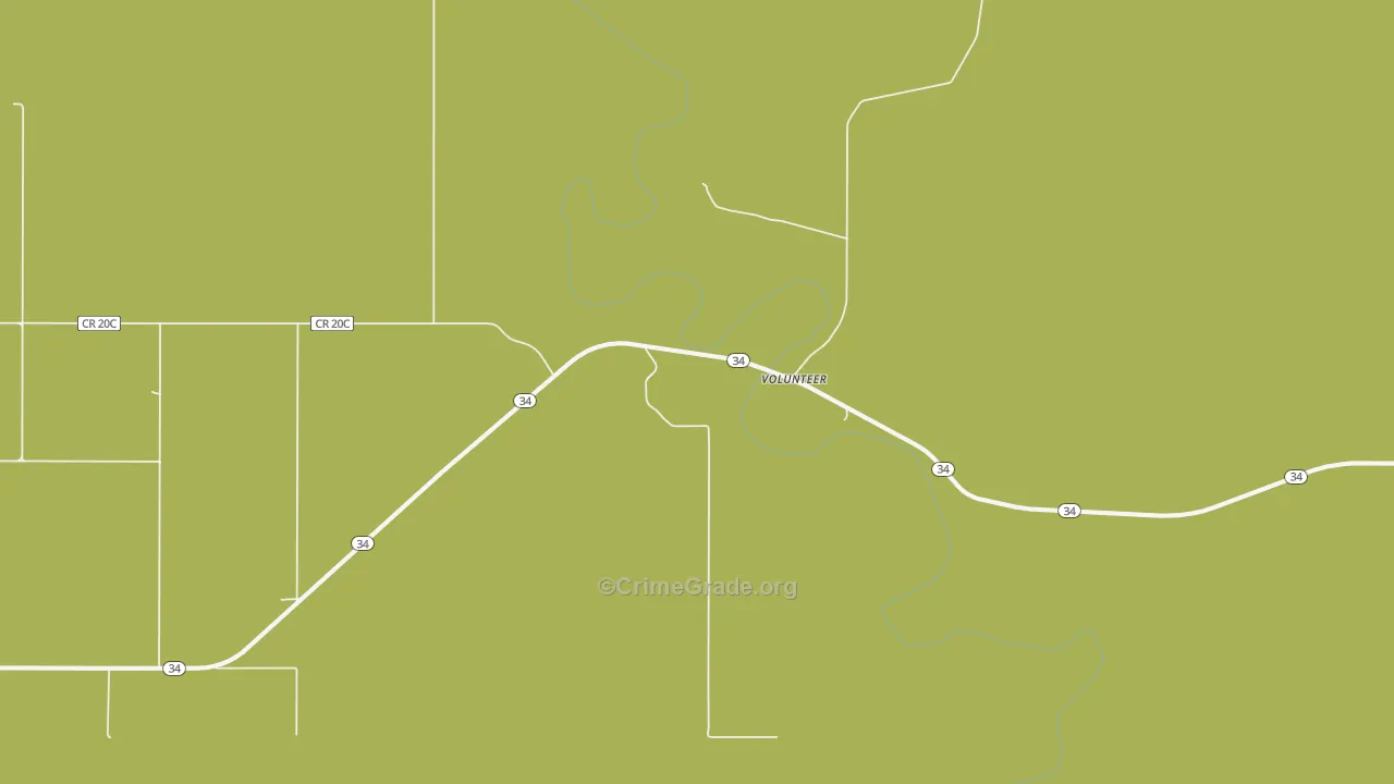 Volunteer, SD Map of Robbery Rates