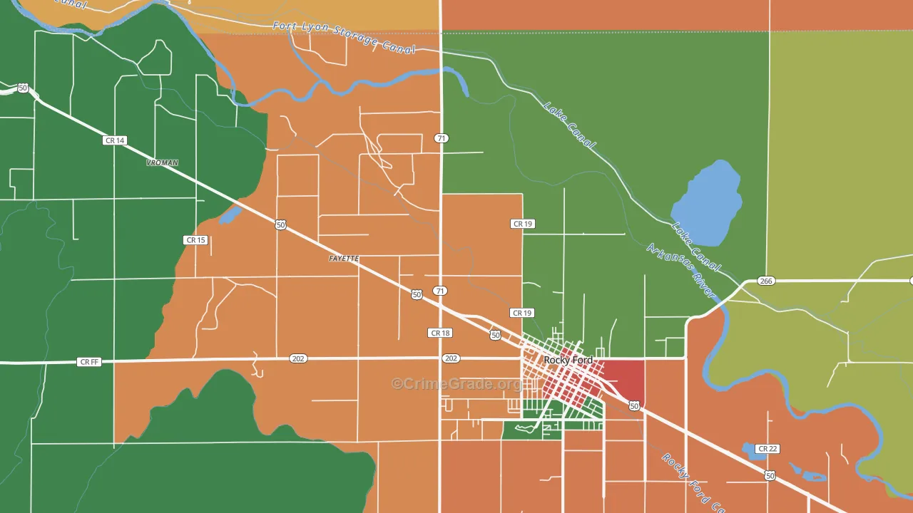 Vroman, CO Map of Robbery Rates