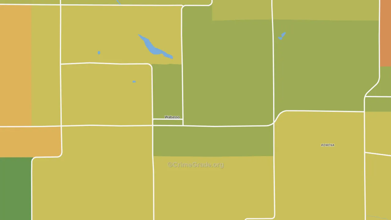 Wabasso, MN Map of Robbery Rates