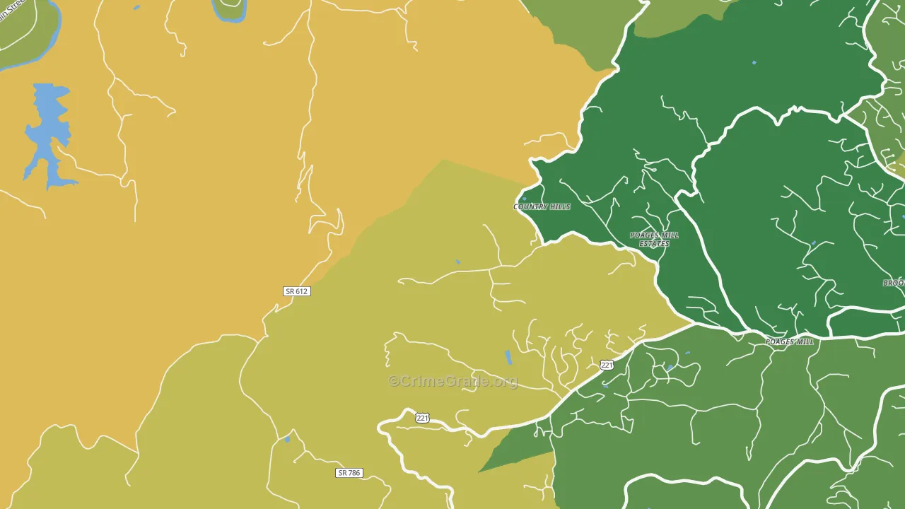 Wabun, VA Map of Robbery Rates