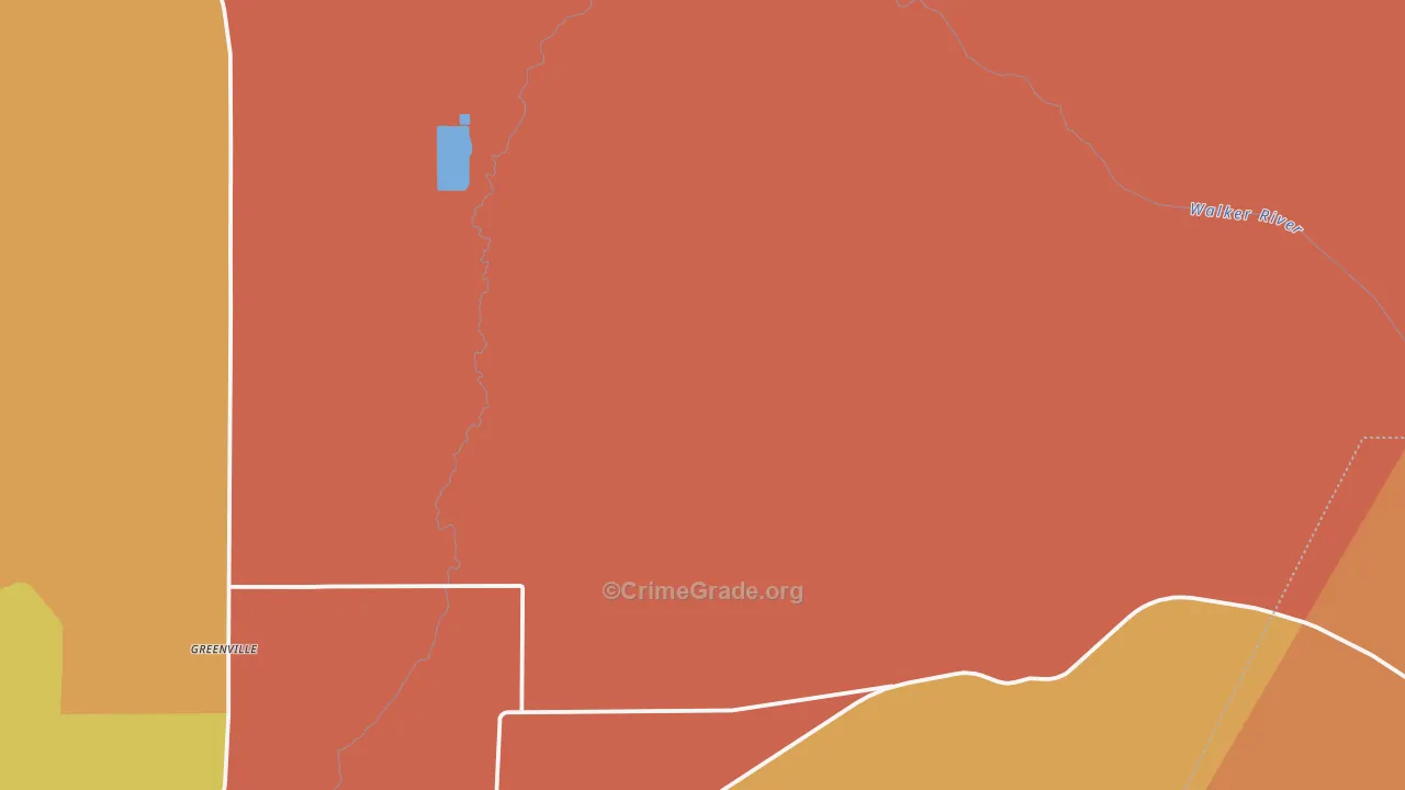 Wabuska, NV Map of Robbery Rates