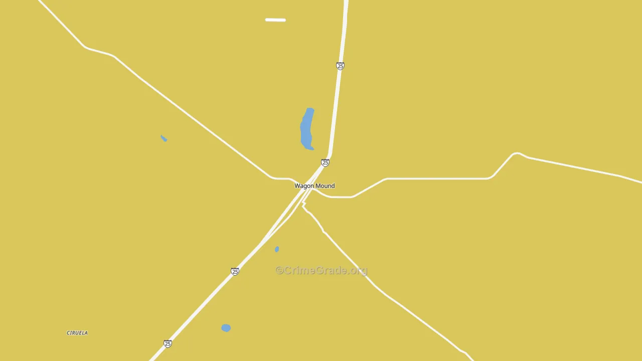 Wagon Mound, NM Map of Robbery Rates