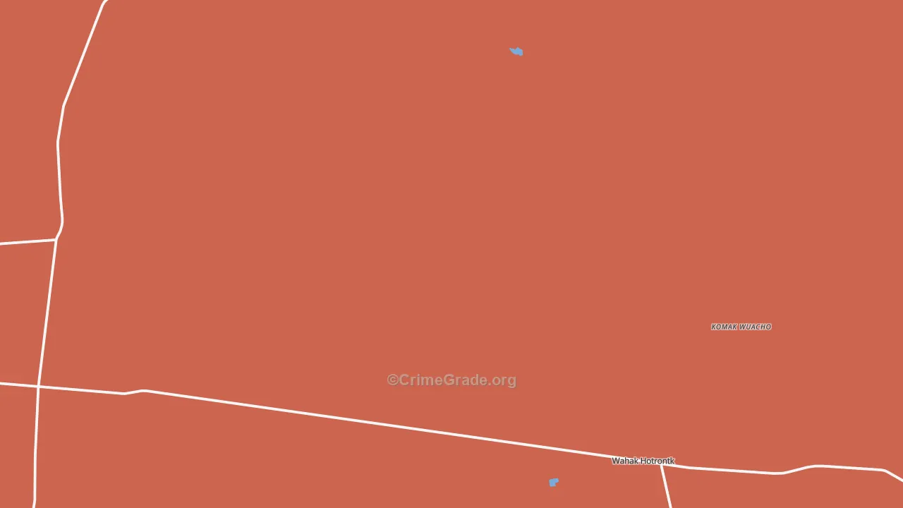 Wahak Hotrontk, AZ Map of Robbery Rates