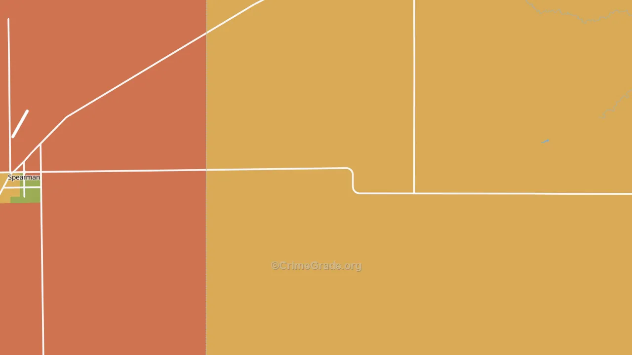 Waka, TX Map of Robbery Rates