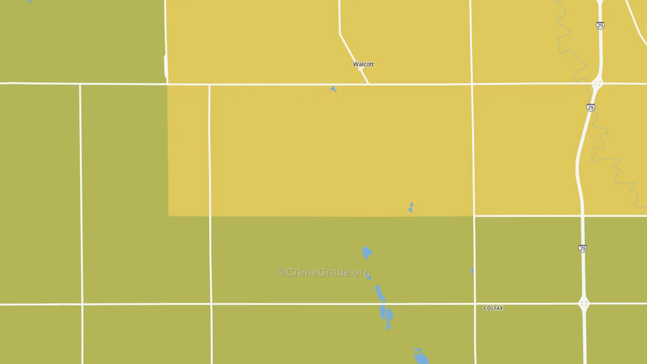 Walcott, ND Map of Robbery Rates