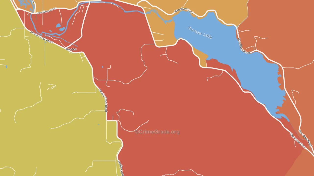 Walden, OR Map of Robbery Rates