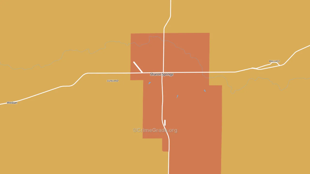 Wallace County, KS Map of Robbery Rates