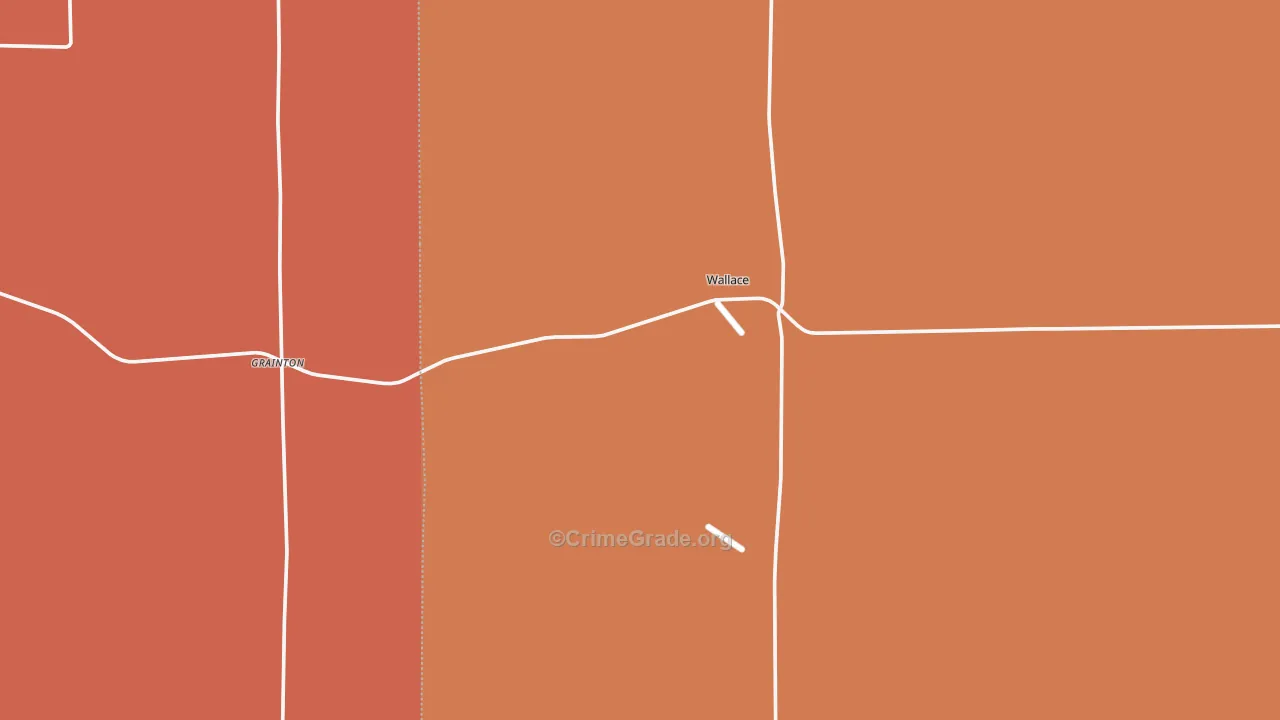 Wallace, NE Map of Robbery Rates