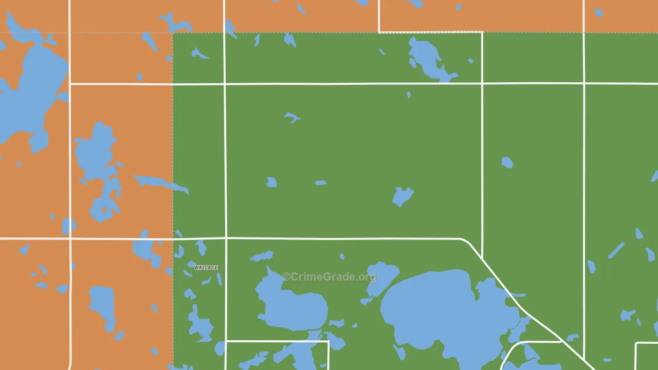 Wallace, SD Map of Robbery Rates