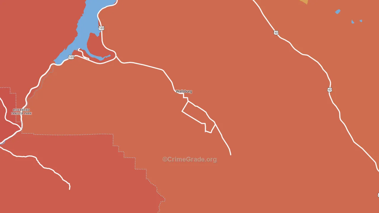 Wallsburg, UT Map of Robbery Rates