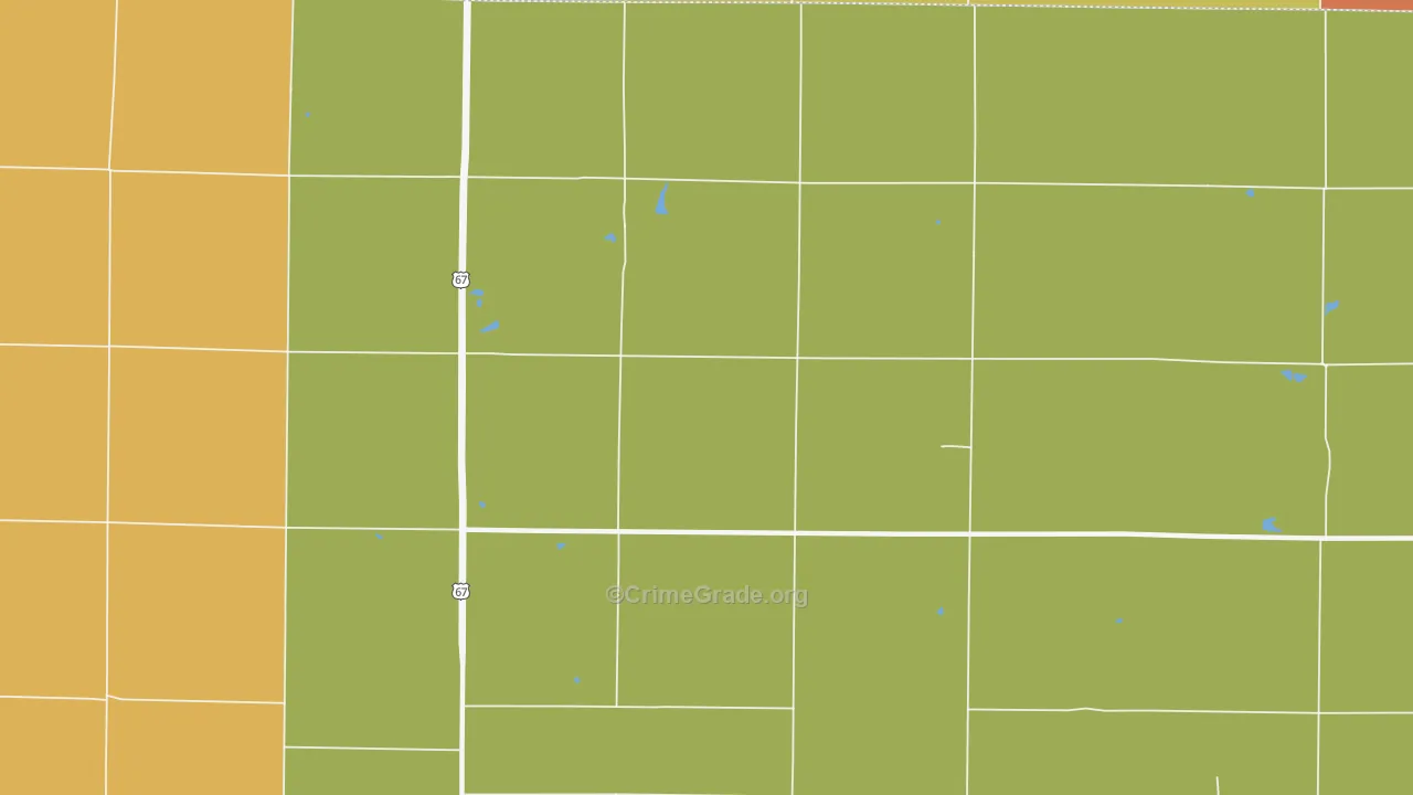 Walnut Grove, IL Map of Robbery Rates