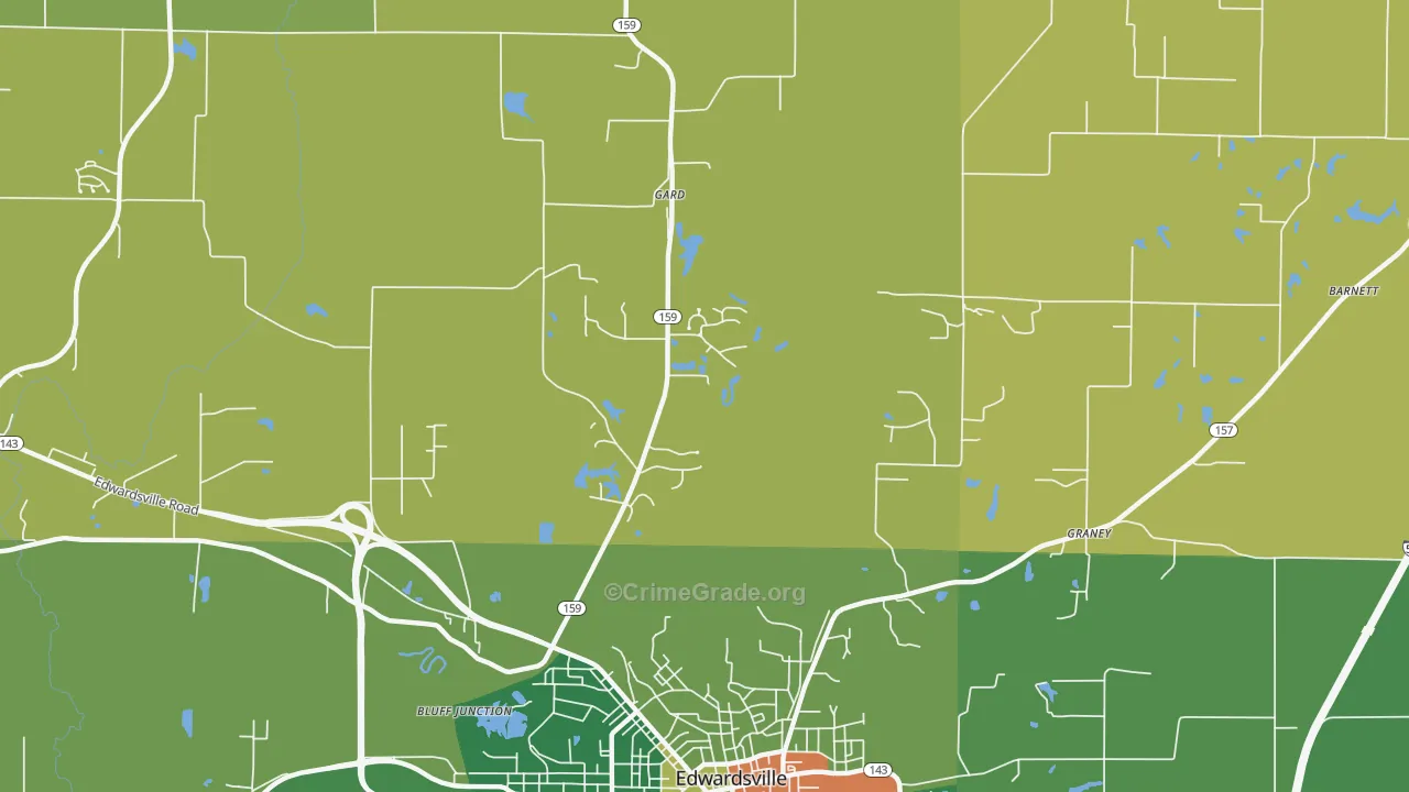 Wanda, IL Map of Robbery Rates