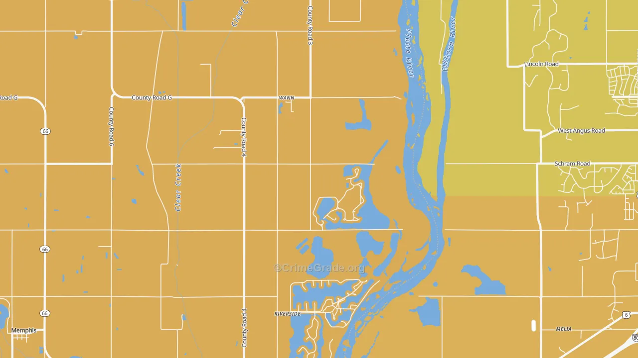 Wann, NE Map of Robbery Rates