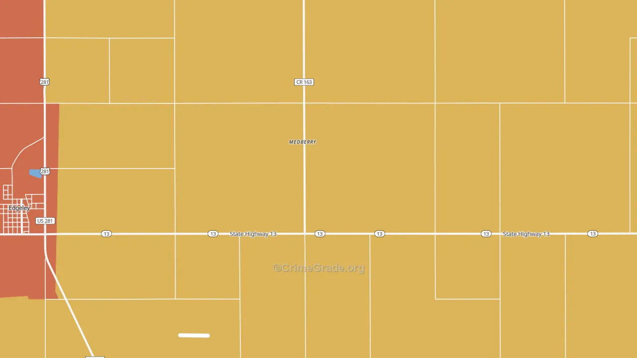 Wano, ND Map of Robbery Rates