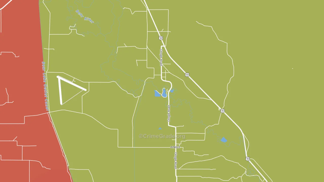 Wardboro, ID Map of Robbery Rates