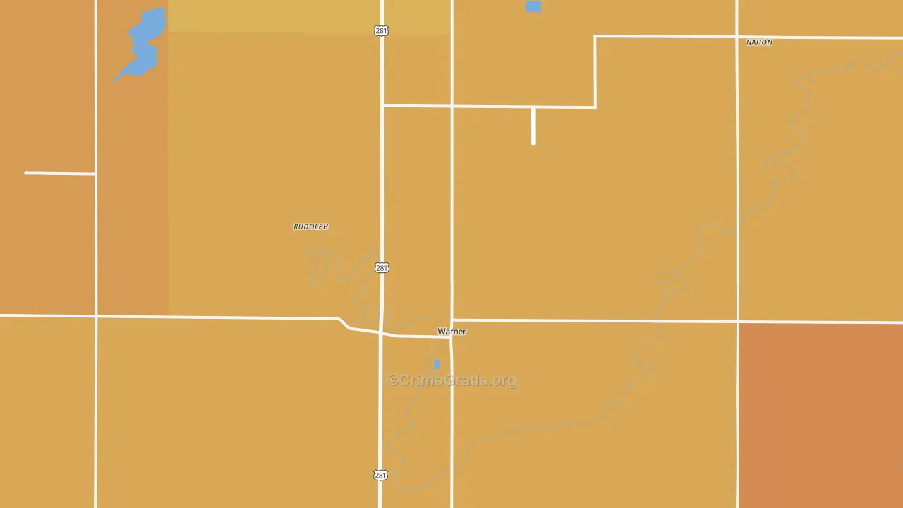 Warner, SD Map of Robbery Rates