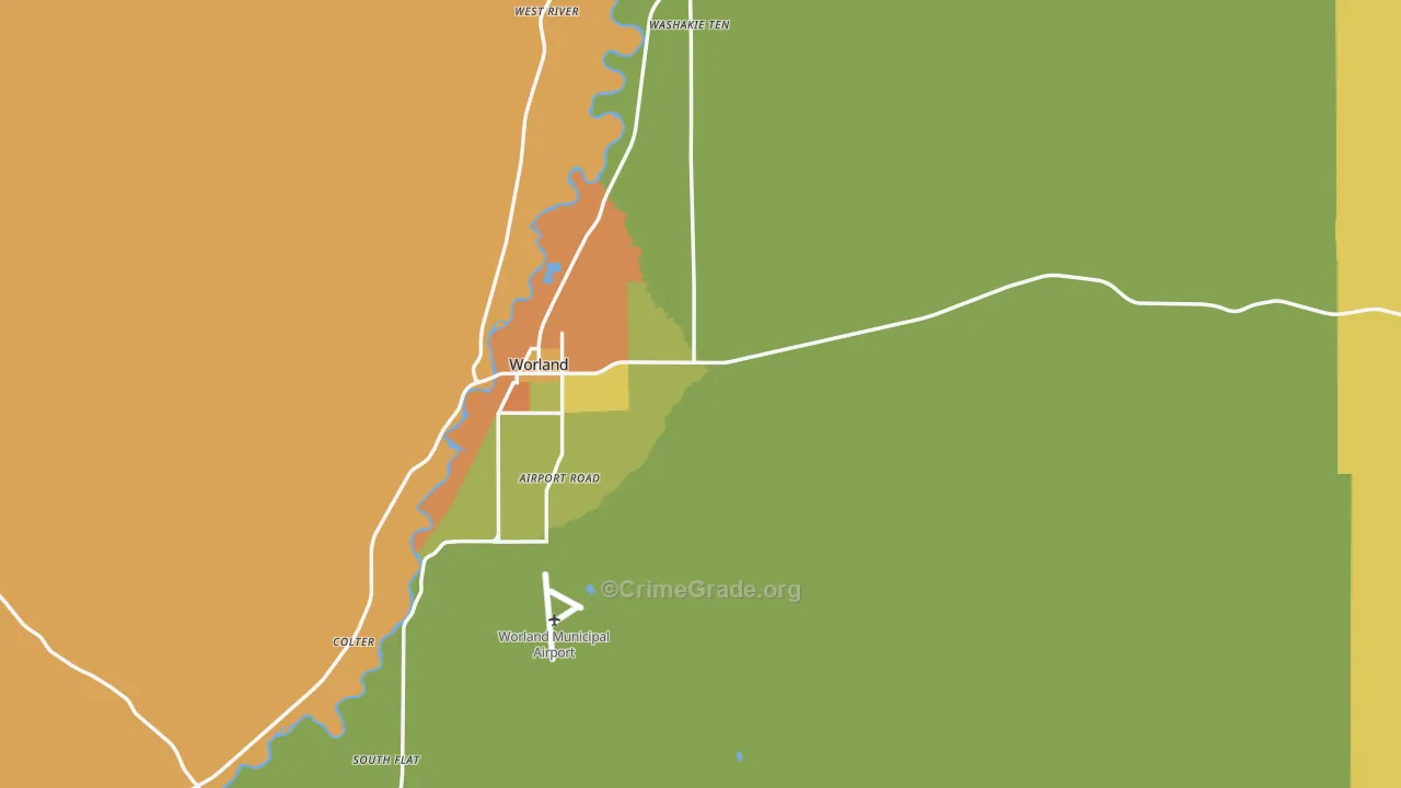 Washakie County, WY Map of Robbery Rates