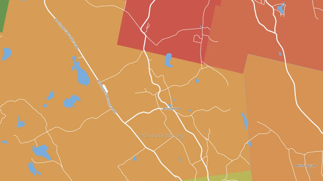 Washington, MA Map of Robbery Rates