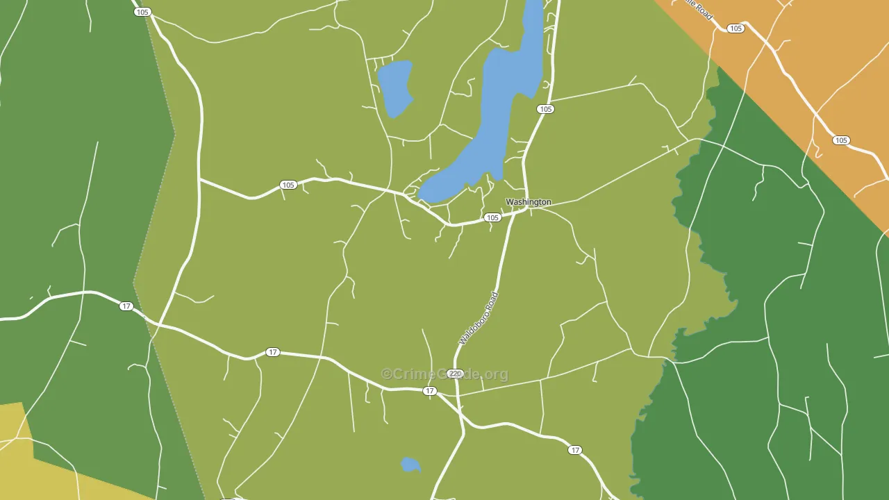 Washington, ME Map of Robbery Rates