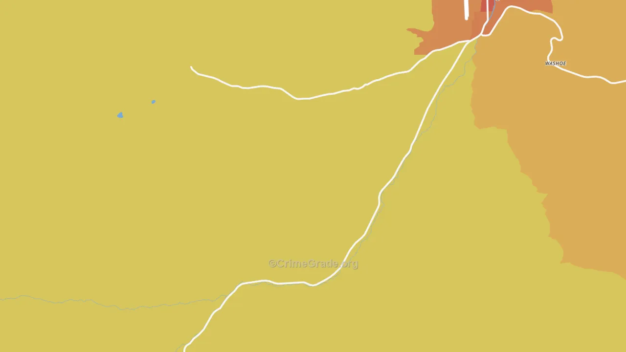 Washoe, MT Map of Robbery Rates