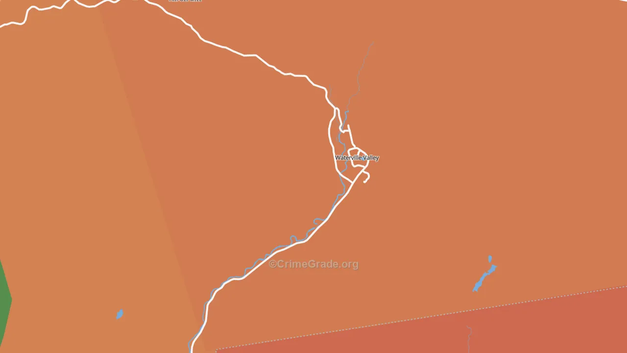 Waterville Valley, NH Map of Robbery Rates