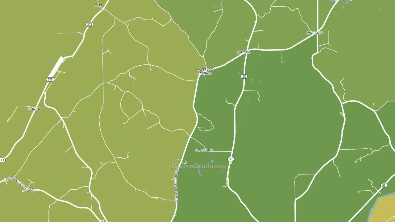 Watson, AL Map of Robbery Rates