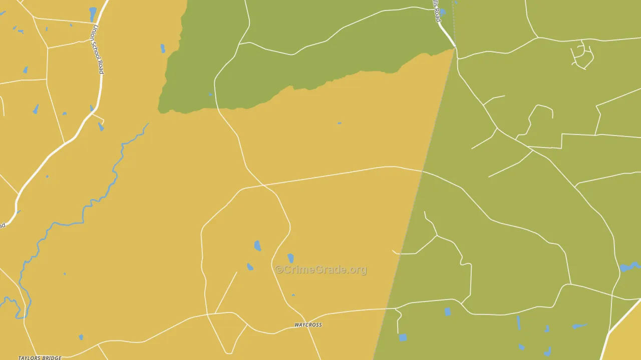 Waycross, NC Map of Robbery Rates