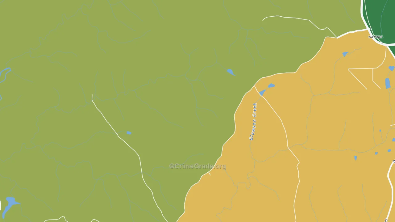 Wayside, GA Map of Robbery Rates
