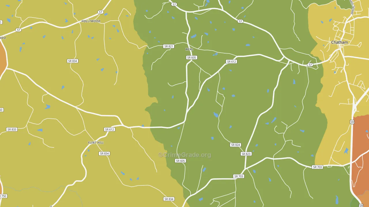 Weal, VA Map of Robbery Rates