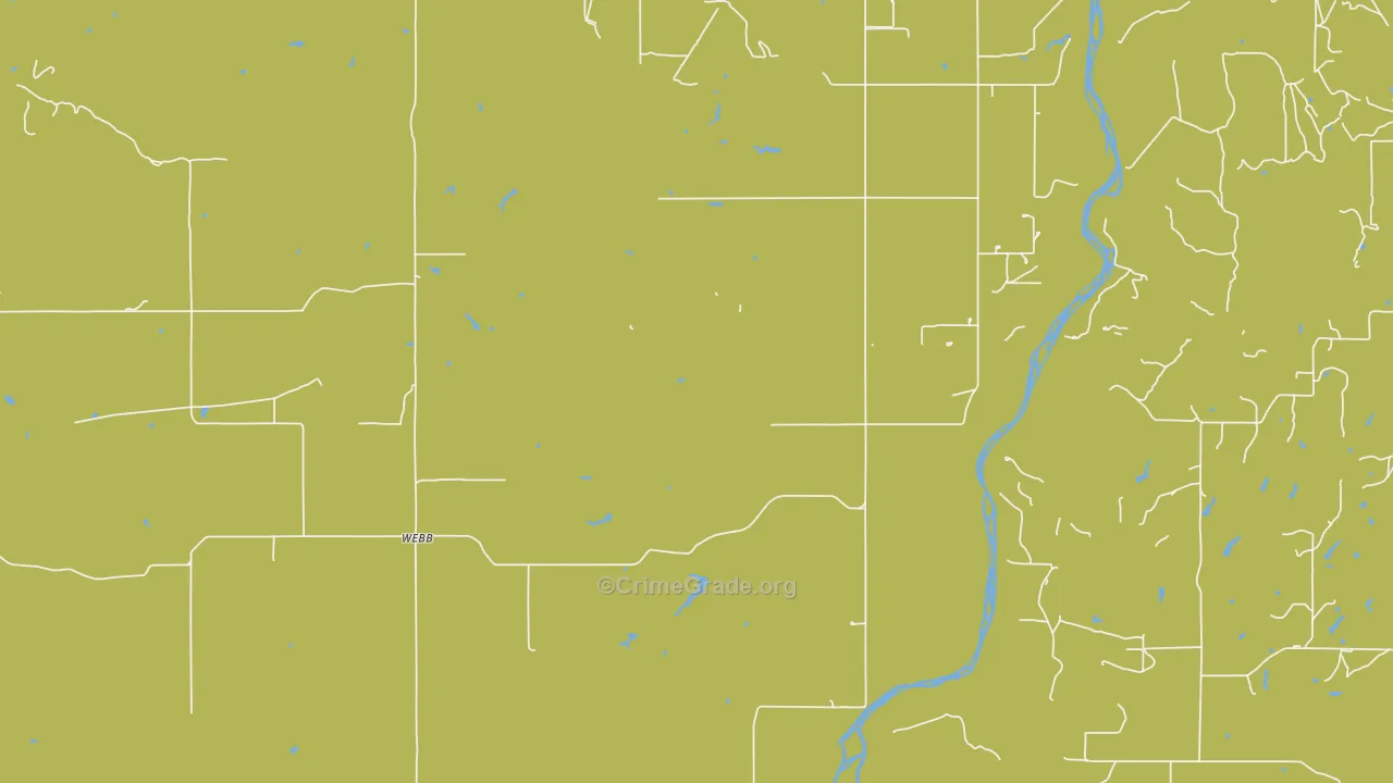 Webb, OK Map of Robbery Rates