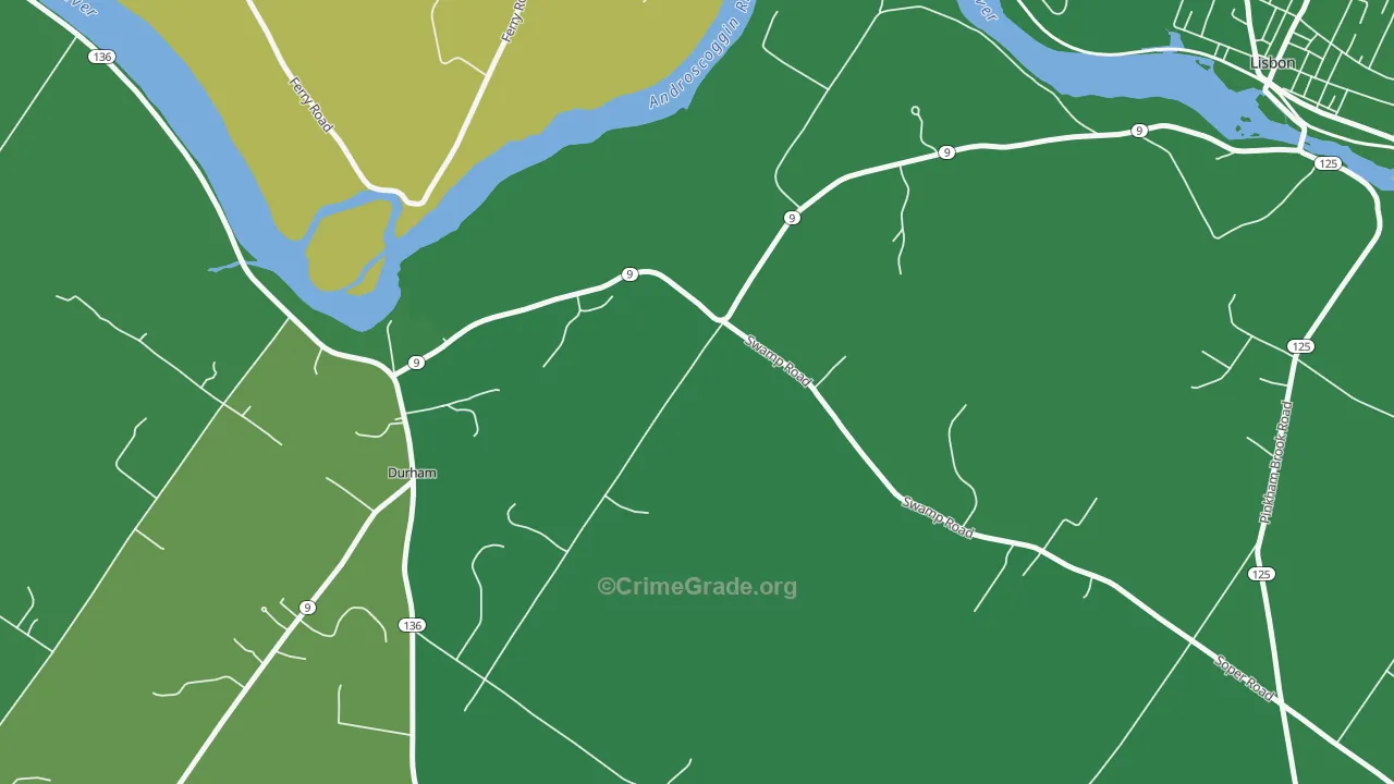 Webster Corner, ME Map of Robbery Rates