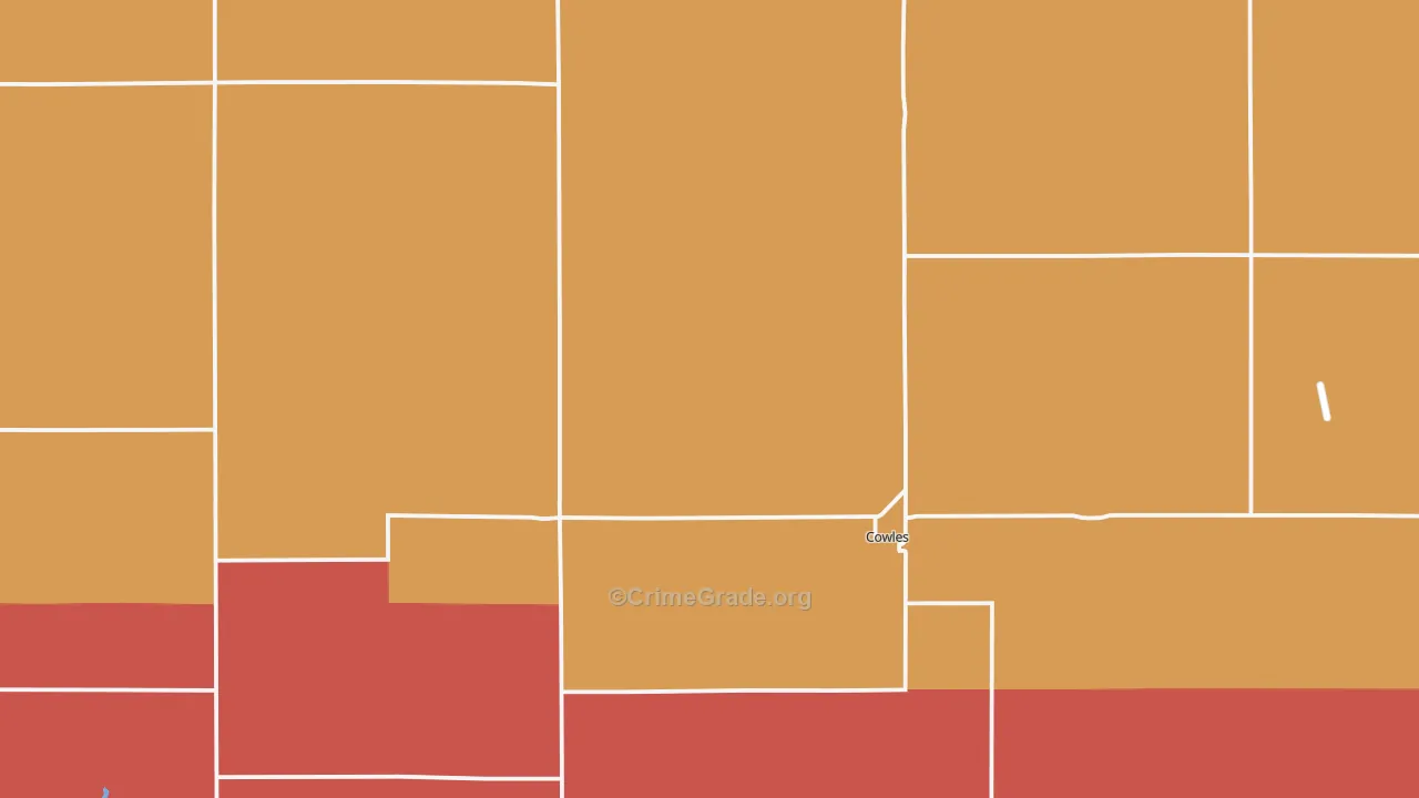 Webster County, NE Map of Robbery Rates