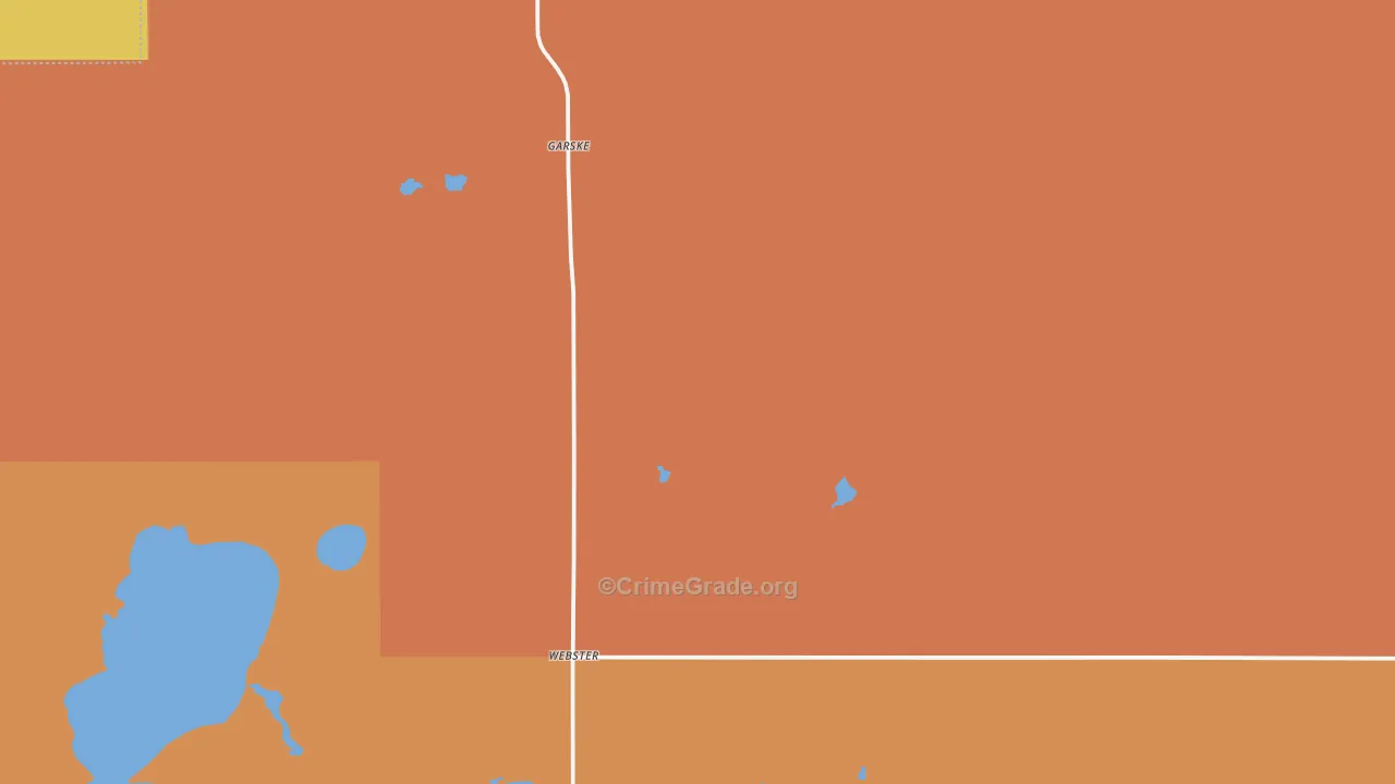 Webster, ND Map of Robbery Rates