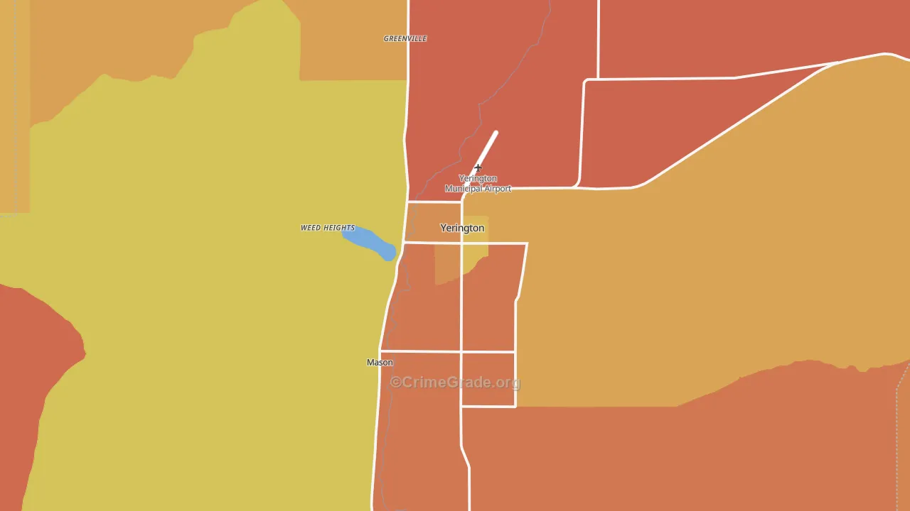 Weed Heights, NV Map of Robbery Rates