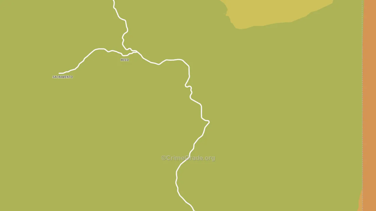 Weed, NM Map of Robbery Rates