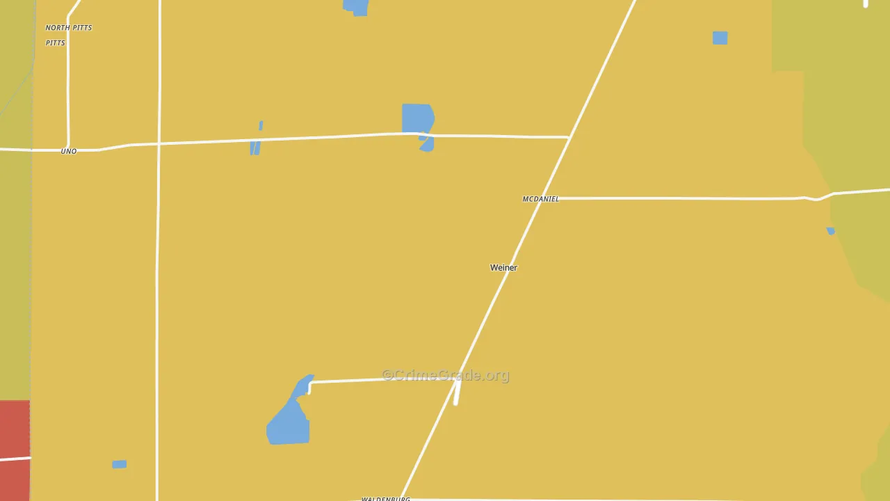 Weiner, AR Map of Robbery Rates