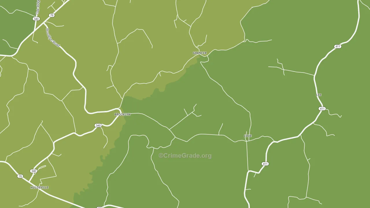 Welchs Creek, KY Map of Robbery Rates