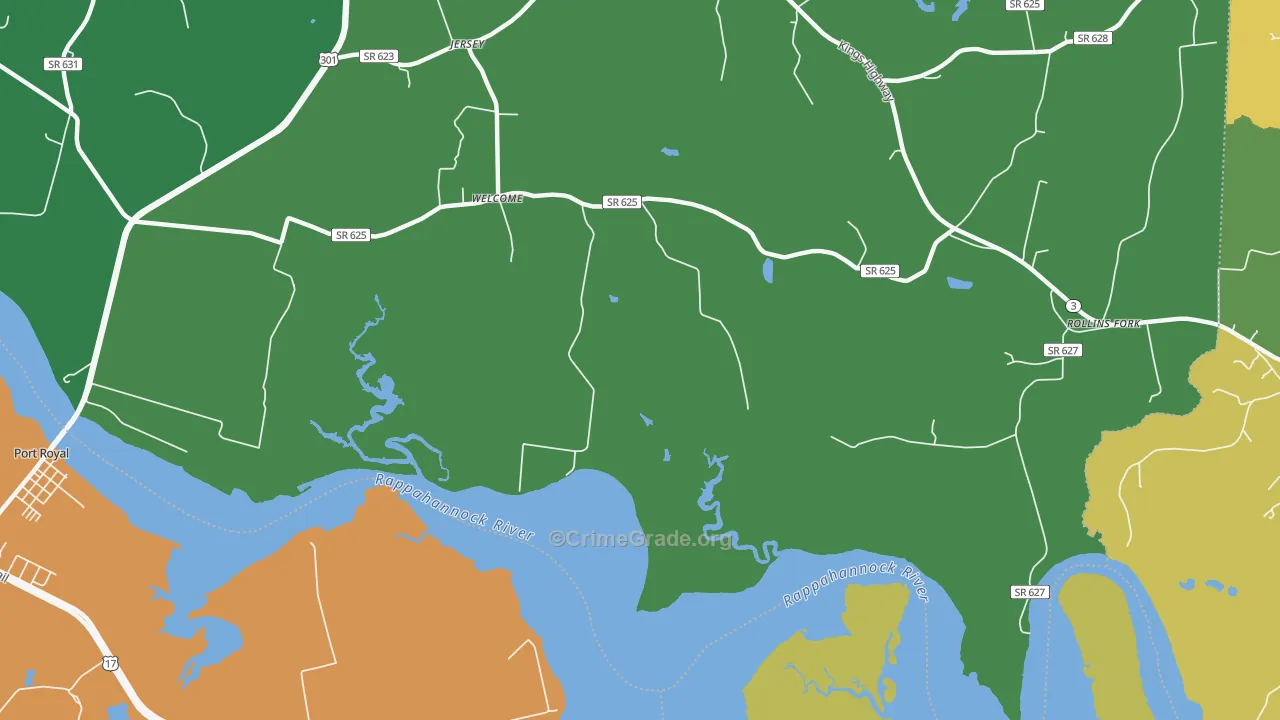 Welcome, VA Map of Robbery Rates