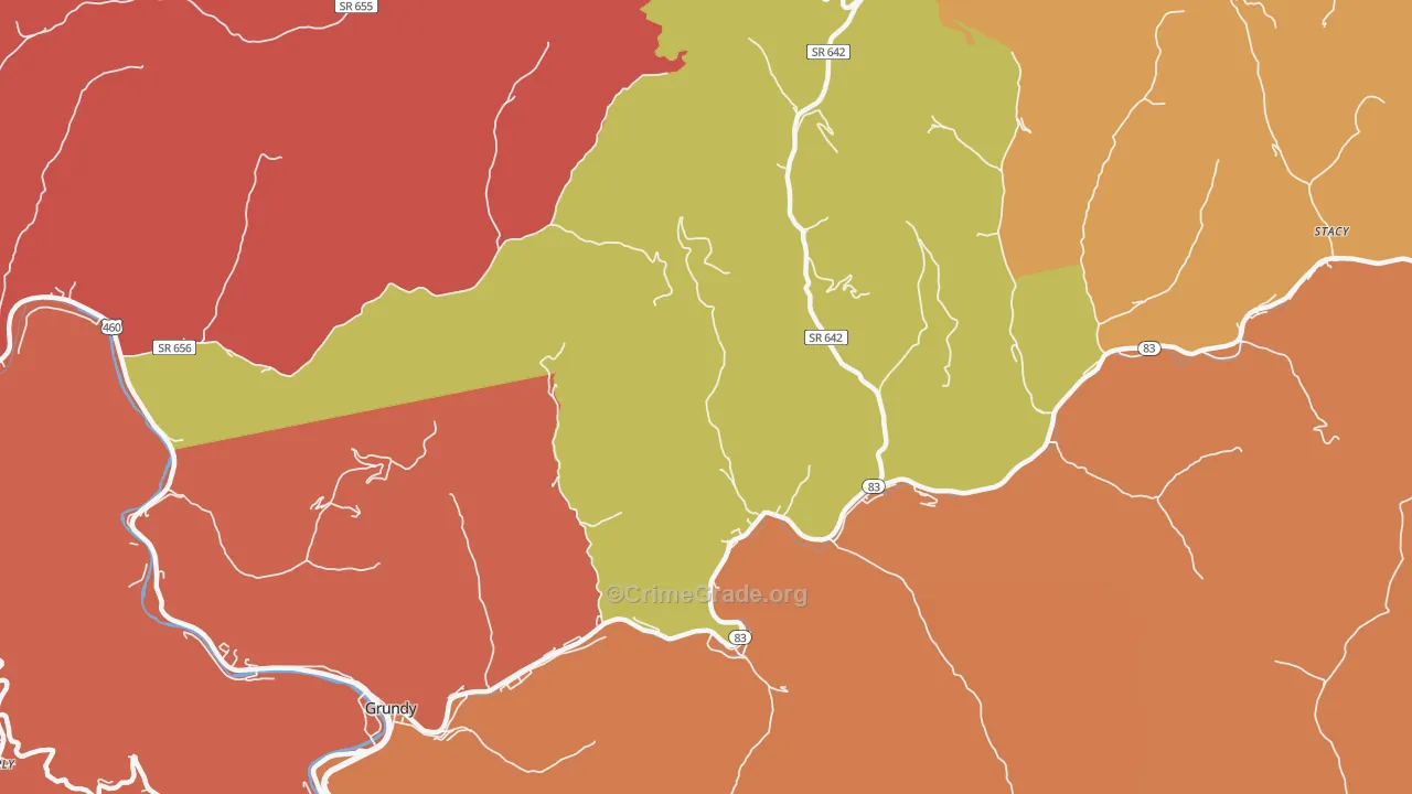 Weller, VA Map of Robbery Rates