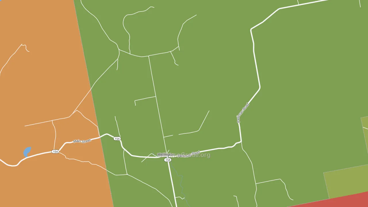 Wellington, ME Map of Robbery Rates