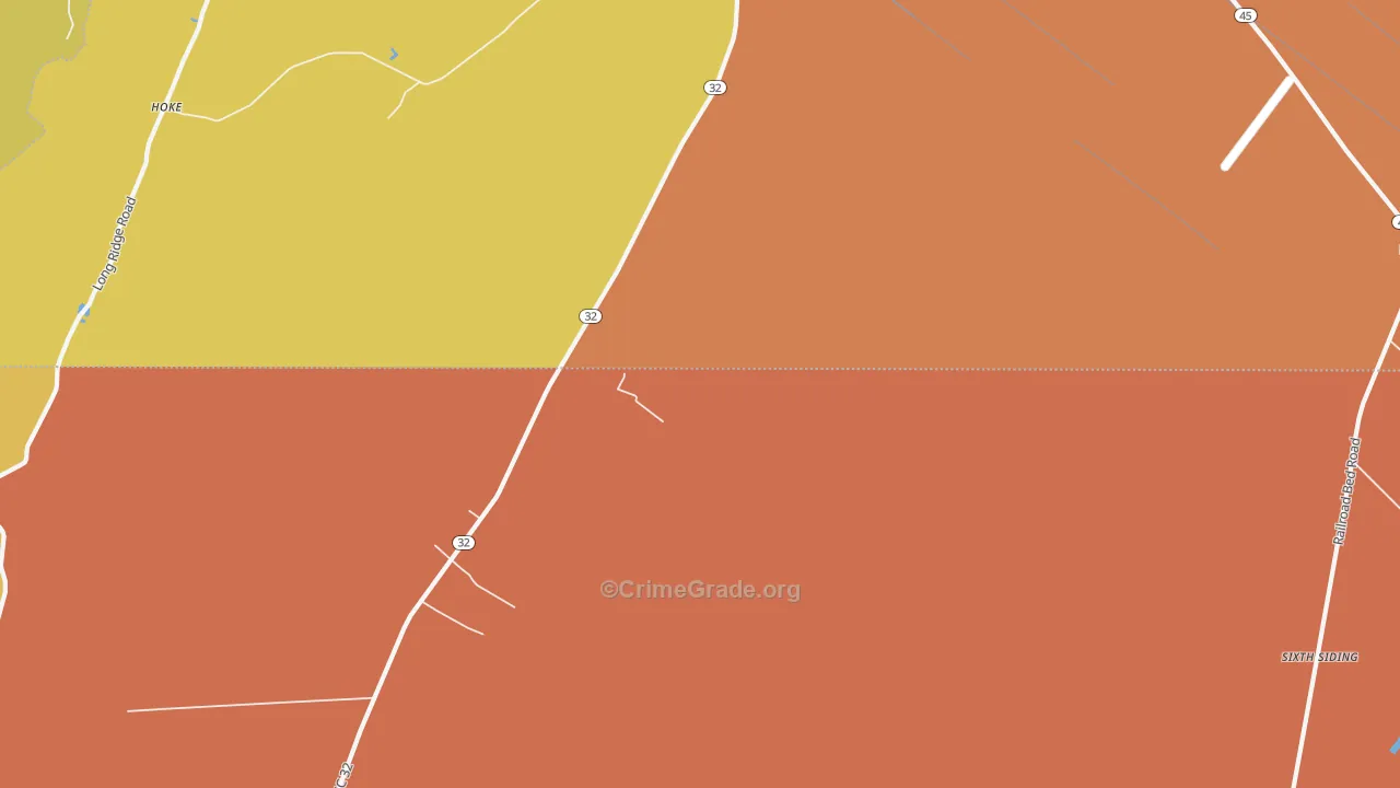 Wenona, NC Map of Robbery Rates