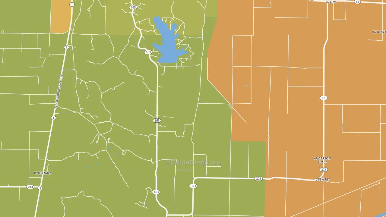 Weona Junction, AR Map of Robbery Rates