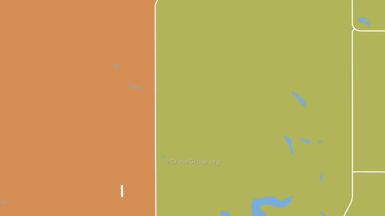 Werner, ND Map of Robbery Rates