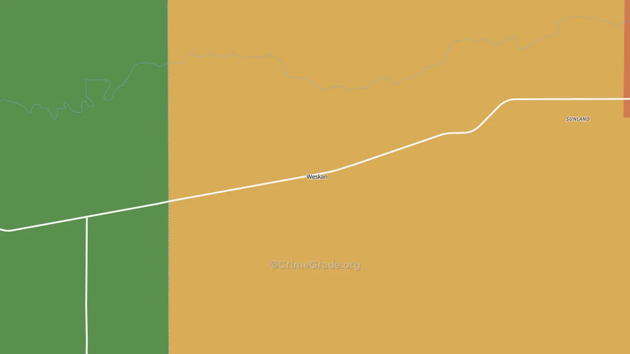 Weskan, KS Map of Robbery Rates